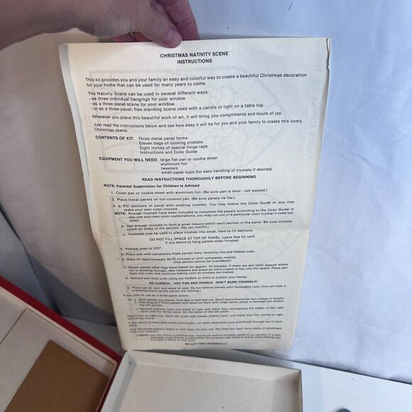 Christmas Nativity Scene Stained Glass Look Metal Panels COMPLETE Holiday Decor - Picture 10 of 10